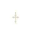 Diamond Pave Cross yellow gold spiritual sacred substantial elegant