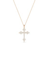 Rose gold Diamond Pave Cross featuring substantial sparkle