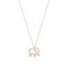 Rose gold Diamond Pave Elephant featuring substantial sparkle
