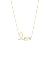 Custom Gold Necklace in yellow gold with personalized script name front view