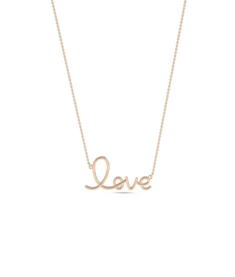 Rose gold Custom Gold Necklace with customized name lettering