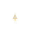 Gold Hamsa Diamond Solitaire yellow protective spiritual delicate elegant