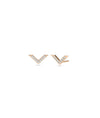 Diamond Chevron Stud Earrings - 79e | Everyday 14K Gold Jewelry