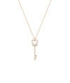 Rose gold Diamond Heart Key featuring romantic sparkle