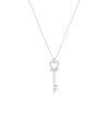 White gold Diamond Heart Key intimate symbolic design