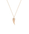 Gold Fluted Wing in rose gold warm protective spiritual presence