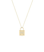 Lock initial pave diamonds 18mm 7.50mm protective close-up