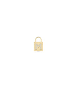 Gold Lock Diamond Initial yellow protective personalized romantic elegant