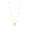 Table Top Gold Heart Necklace in yellow gold with flat-top heart pendant front view