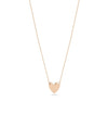 Rose gold Table Top Gold Heart Necklace with contemporary flat-top heart design