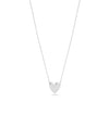 Table Top Gold Heart Necklace in white gold featuring modern heart pendant