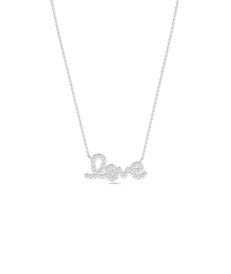White gold Diamond Pave Love romantic symbolic design