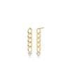 Curb Link Diamond Solitaire Earring - 79e | Everyday 14K Gold Jewelry