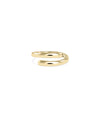 Gold Bypass Ring yellow gold showcasing elegant open-ended flowing design