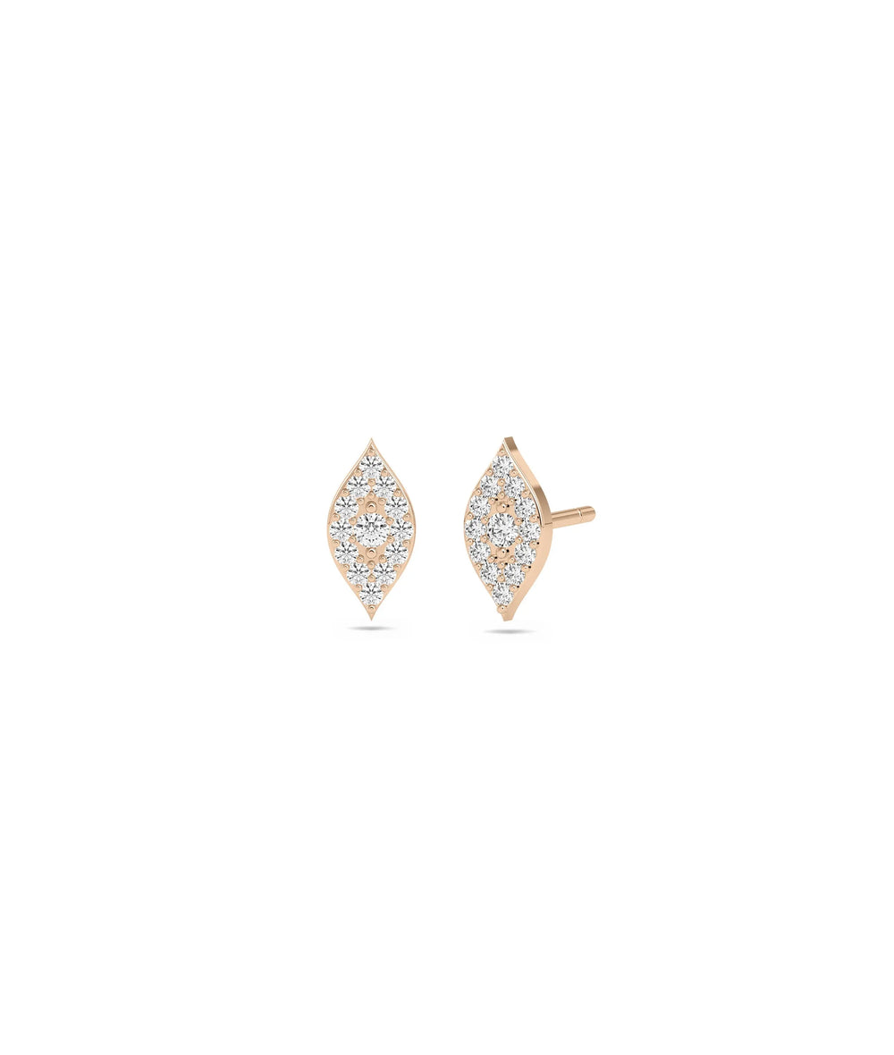 Diamond Evil Eye Stud Earrings - 79e | Everyday 14K Gold Jewelry