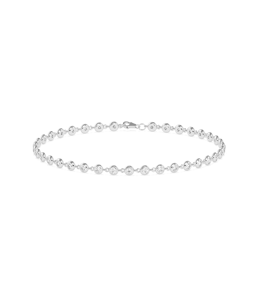 Diamond Bezel Set Link Bracelet - 79e | Everyday 14K Gold Jewelry