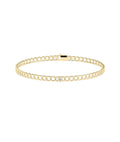 Diamond Solitaire Curb Link Bracelet