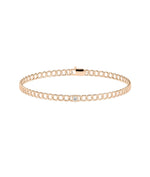 Diamond Solitaire Curb Link Bracelet - 79e | Everyday 14K Gold Jewelry