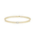 Diamond Solitaire Curb Link Bracelet