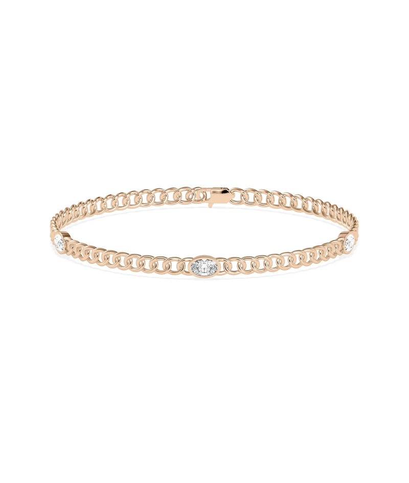 Diamond Solitaire Curb Link Bracelet - 79e | Everyday 14K Gold Jewelry