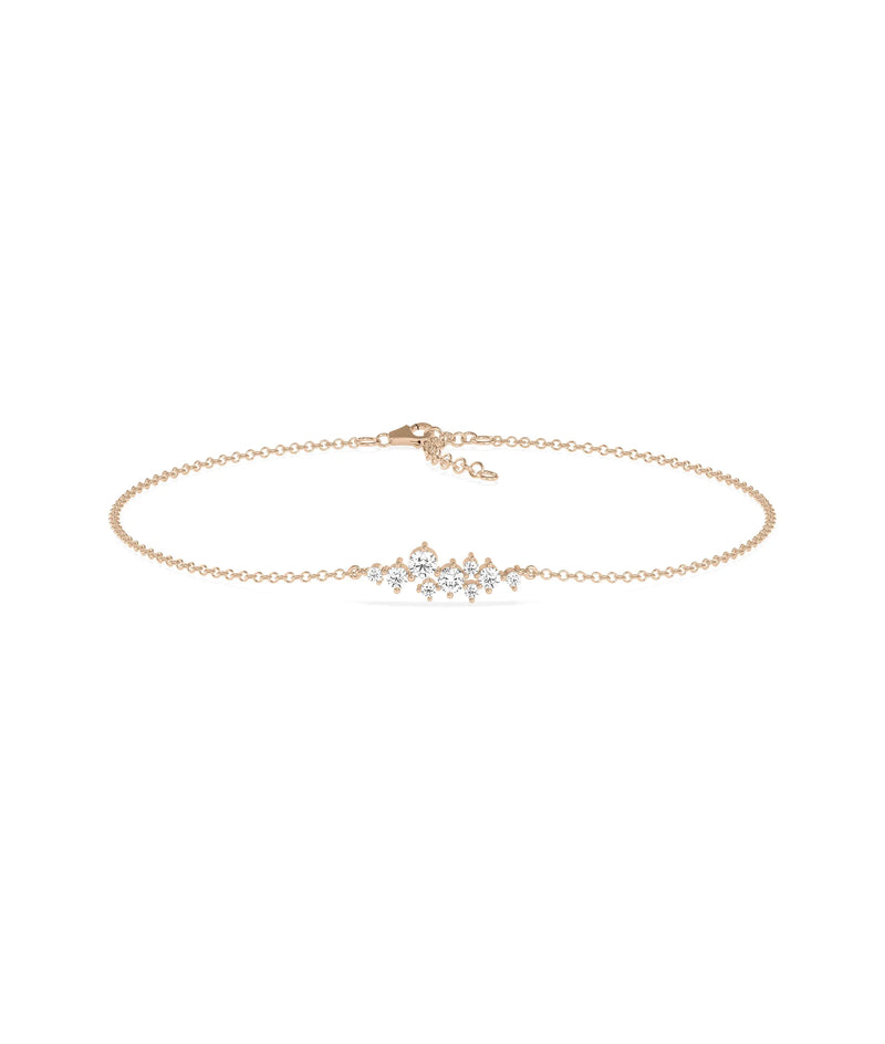 Diamond Cluster Cable Chain Bracelet - 79e | Everyday 14K Gold Jewelry