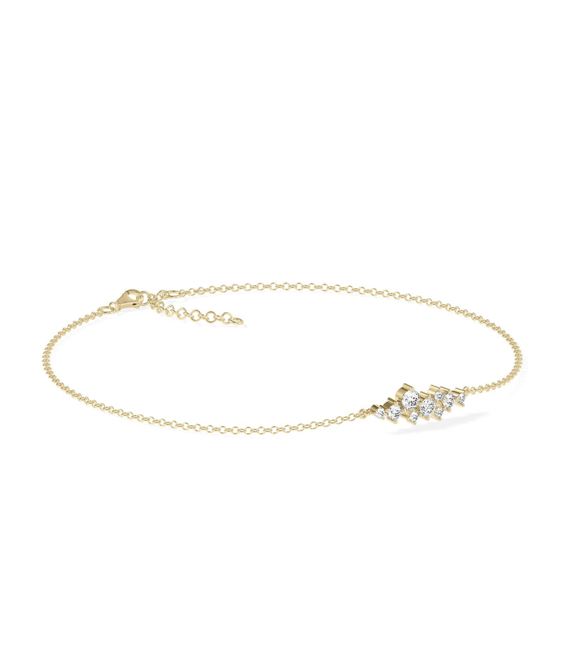 Diamond Cluster Cable Chain Bracelet - 79e | Everyday 14K Gold Jewelry
