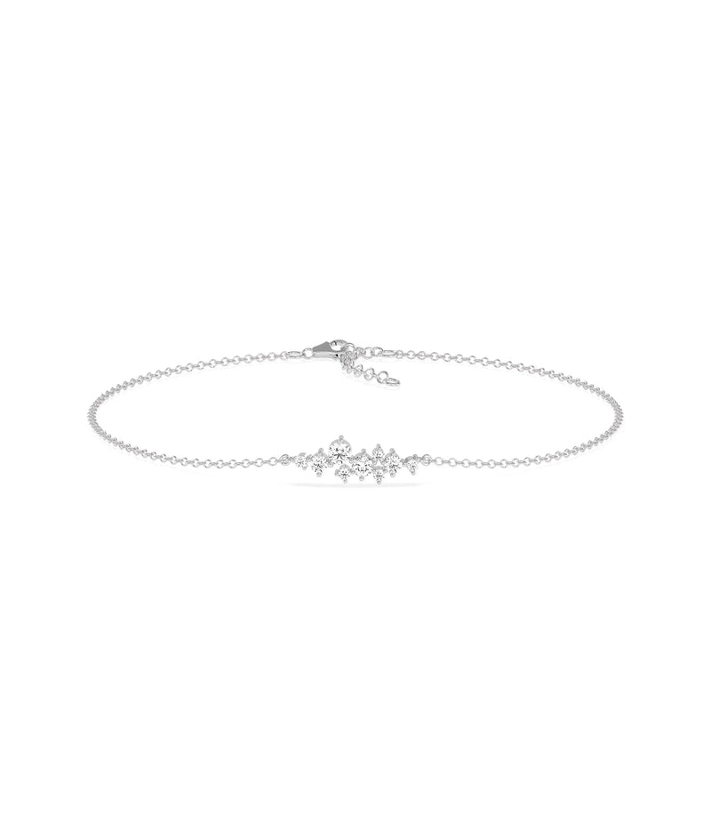 Diamond Cluster Cable Chain Bracelet - 79e | Everyday 14K Gold Jewelry