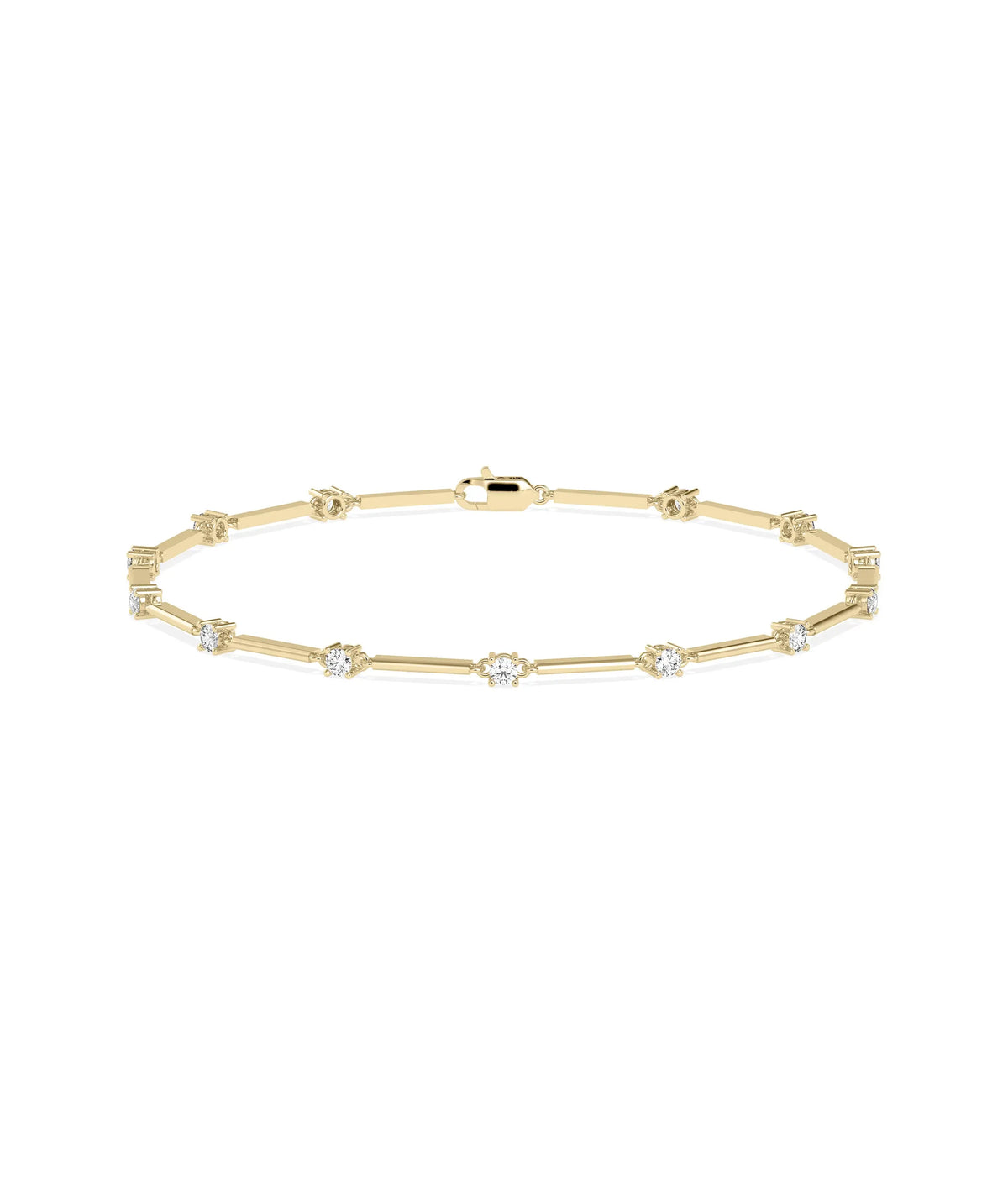 Diamond Station Bracelet - 79e | Everyday 14K Gold Jewelry