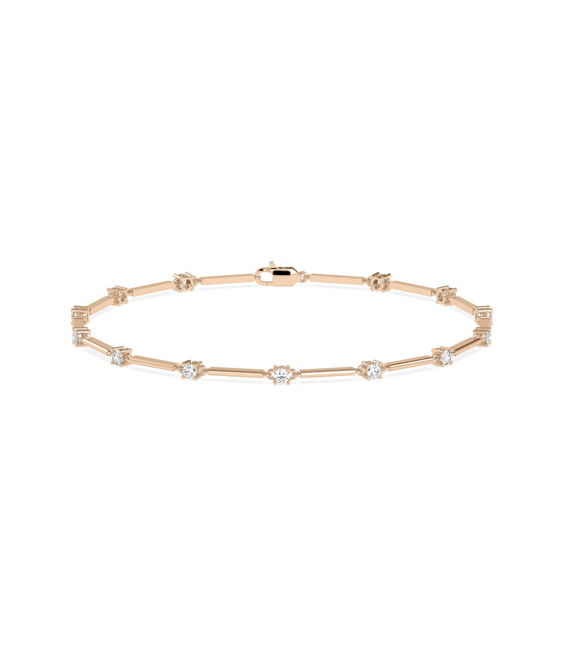 Diamond Station Bracelet - 79e | Everyday 14K Gold Jewelry