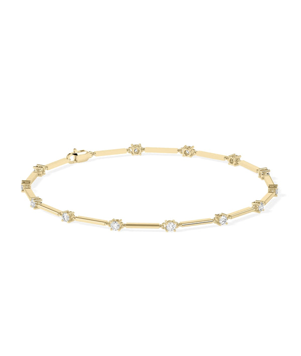 Diamond Station Bracelet - 79e | Everyday 14K Gold Jewelry alternate view