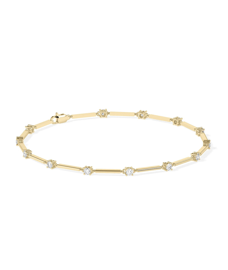 Diamond Station Bracelet - 79e | Everyday 14K Gold Jewelry