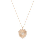 Diamond Outline Fluted Medallion Charm