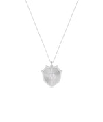 Diamond Outline Fluted Medallion Charm