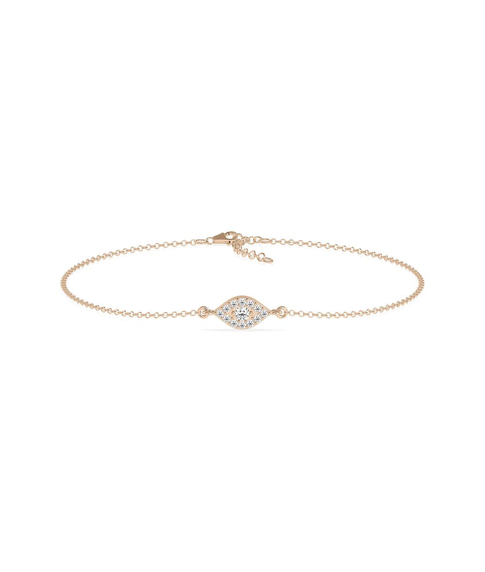 Diamond Evil Eye Bracelet - 79e | Everyday 14K Gold Jewelry