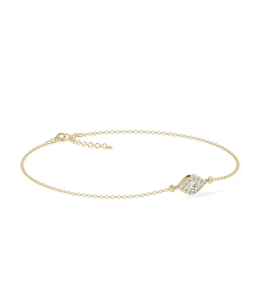 Diamond Evil Eye Bracelet - 79e | Everyday 14K Gold Jewelry
