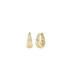 Diamond Line Dome Hoop Earring - 79e | Everyday 14K Gold Jewelry