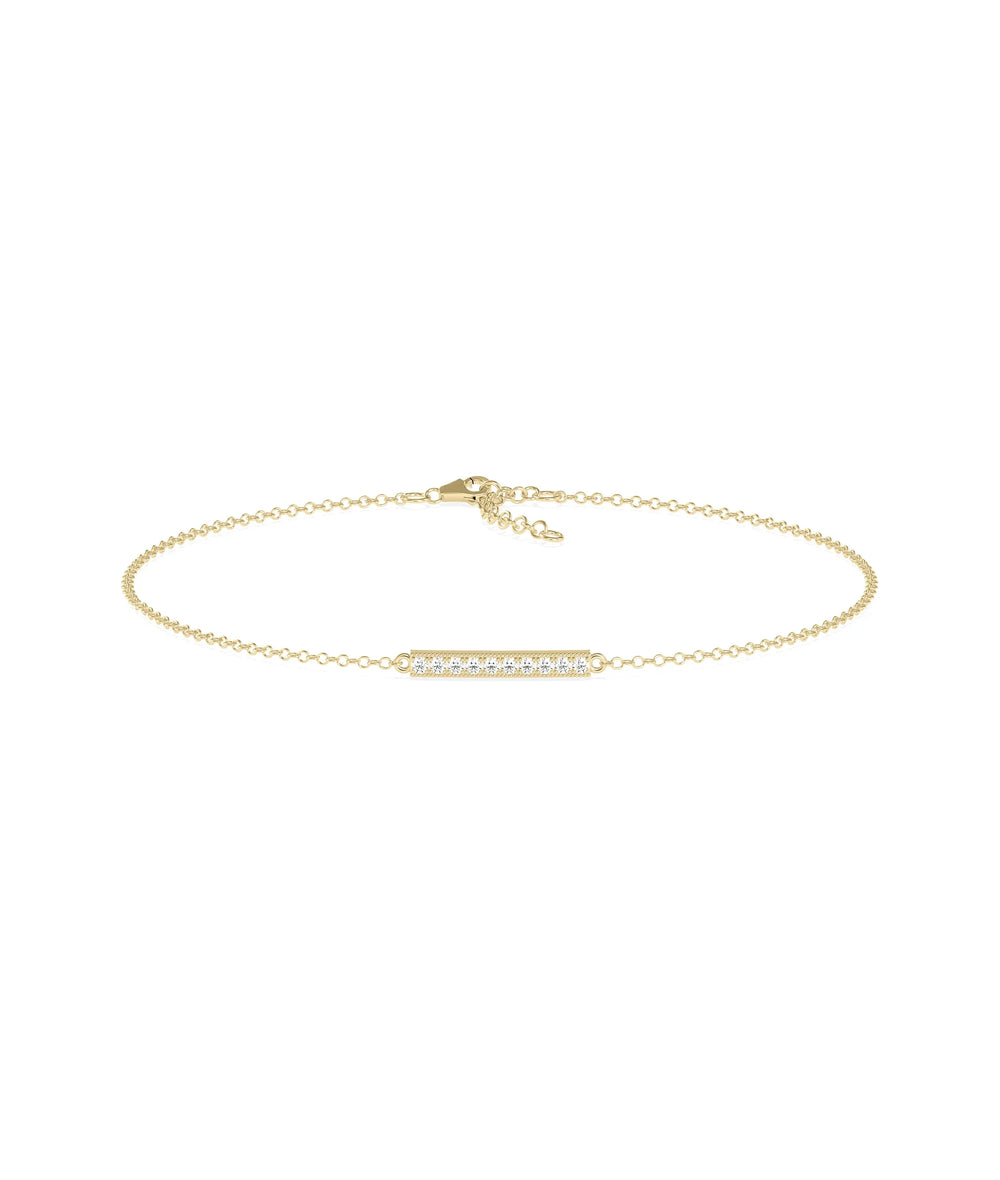 Diamond Bar Chain Bracelet - 79e | Everyday 14K Gold Jewelry