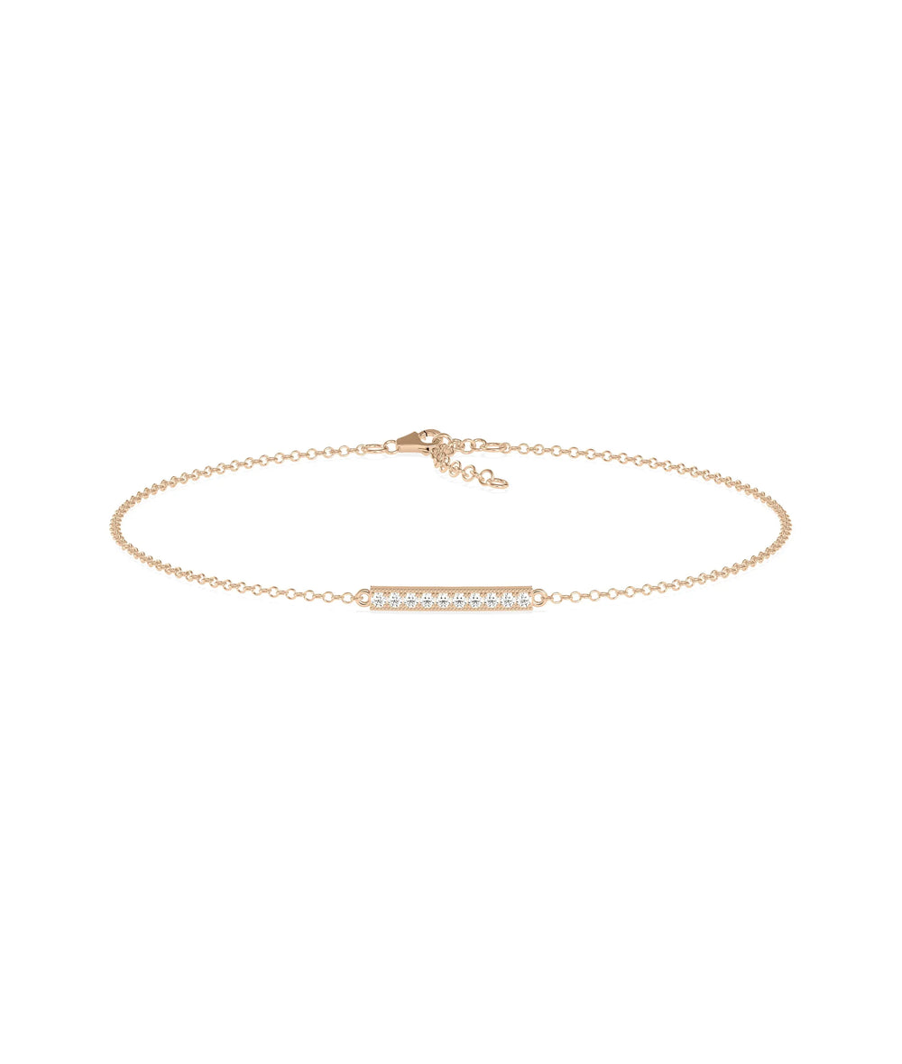 Diamond Bar Chain Bracelet - 79e | Everyday 14K Gold Jewelry