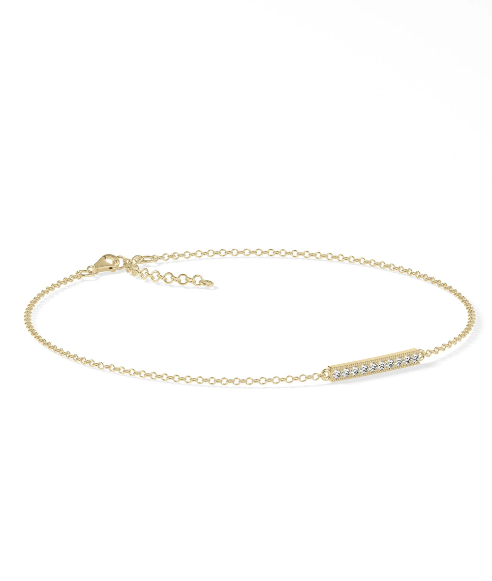 Diamond Bar Chain Bracelet - 79e | Everyday 14K Gold Jewelry