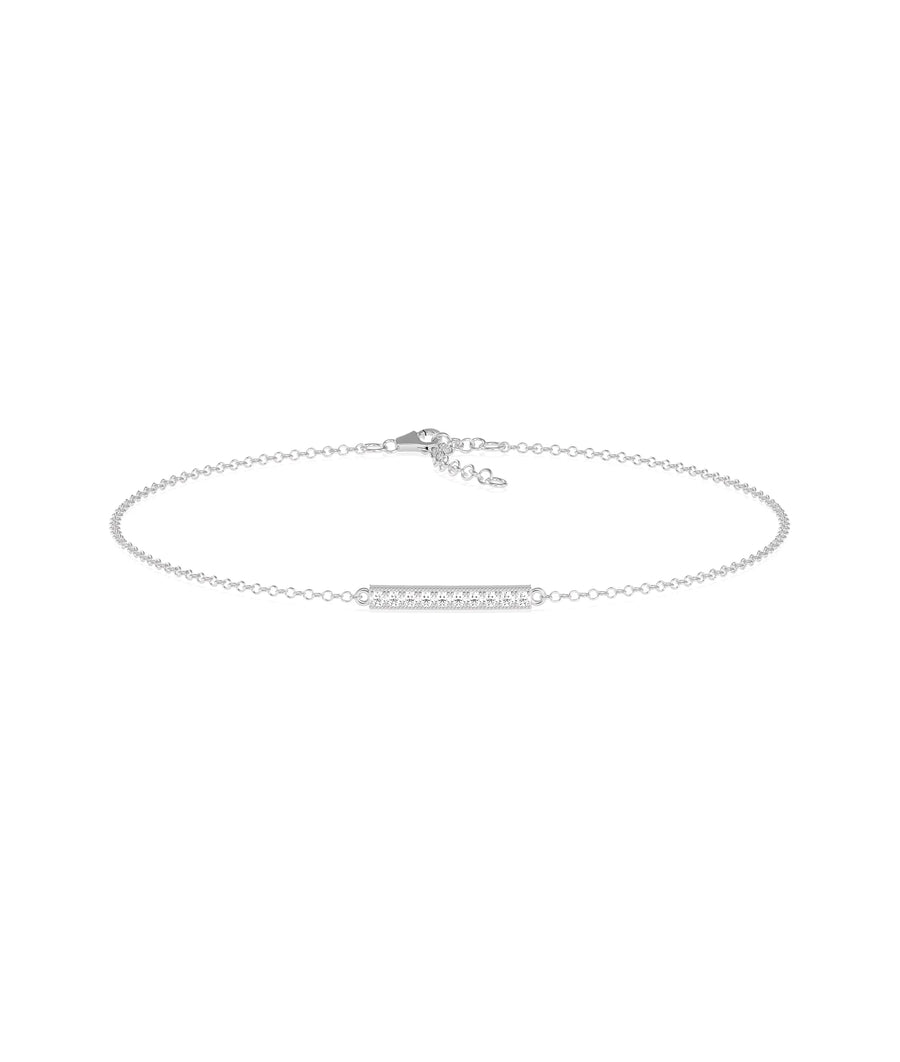 Diamond Bar Chain Bracelet - 79e | Everyday 14K Gold Jewelry