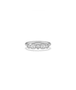 Close-up of Multi Shape Diamond Band Ring showing diverse diamond shapes