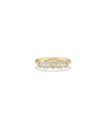 Multi Shape Diamond Band Ring with varied diamond cuts in playful design