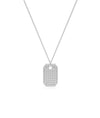 White gold Diamond Pave Tag substantial contemporary design