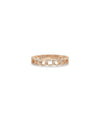 Rose gold Diamond Curb Link Ring with urban-inspired curb link and diamond accents