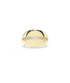 Diamond Line Dome Band Ring in yellow gold with diamond lines on domed surface
