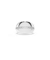 Diamond Line Dome Band Ring in white gold featuring curved dome with diamond lines
