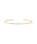 Solitaire Accent Cuff Bangle