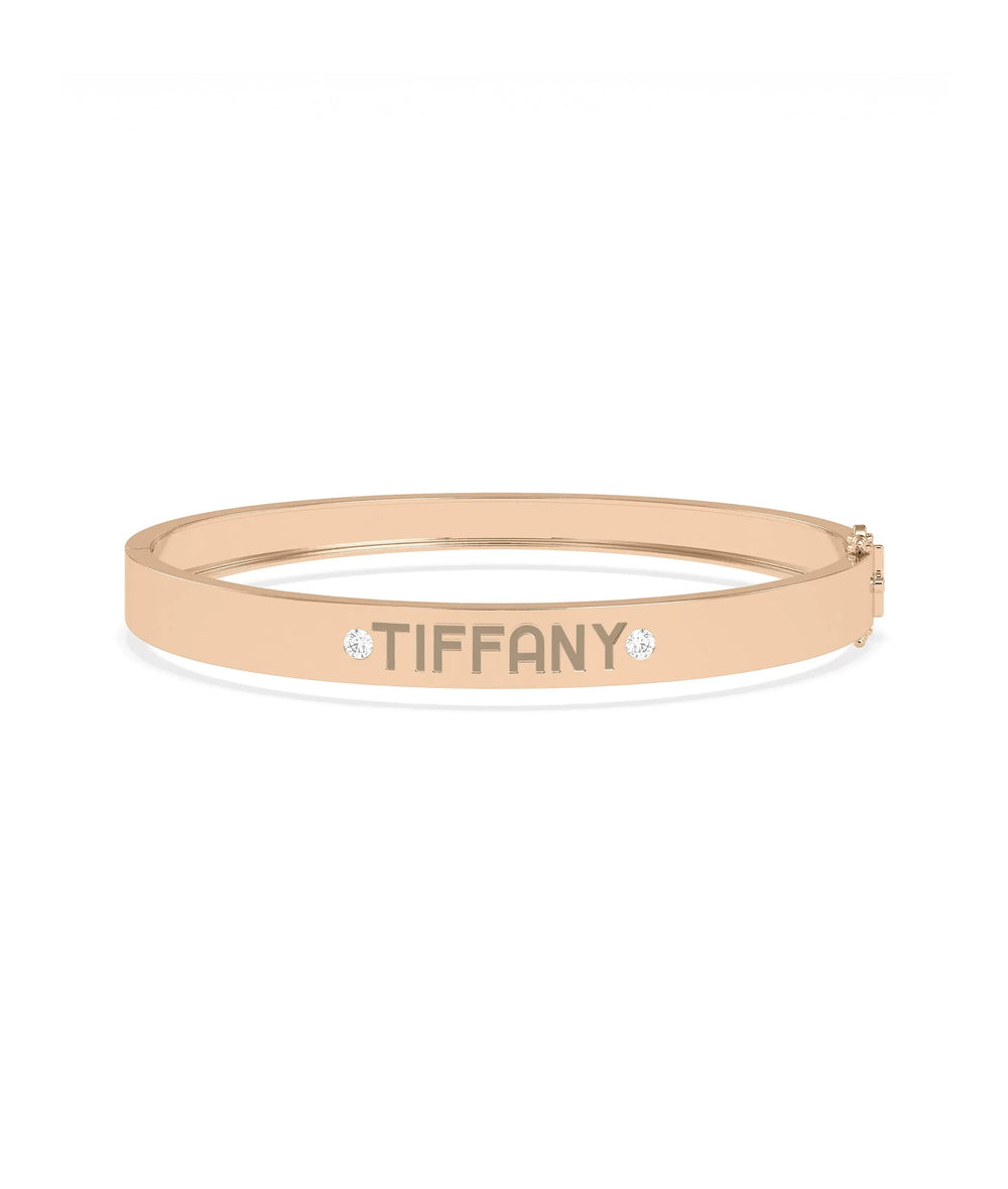Personalize Diamond Bangle - 79e | Everyday 14K Gold Jewelry