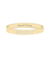 Custom Name Diamond Bangle - 79e | Everyday 14K Gold Jewelry
