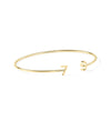 Initials Open Cuff Bangle - 79e | Everyday 14K Gold Jewelry